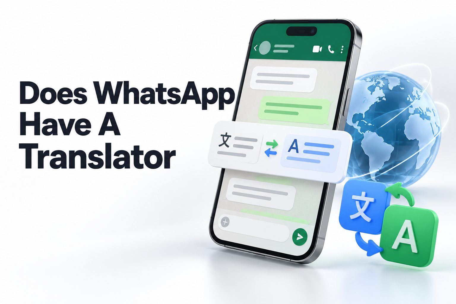 WhatsApp chat showing a message being translated into another language