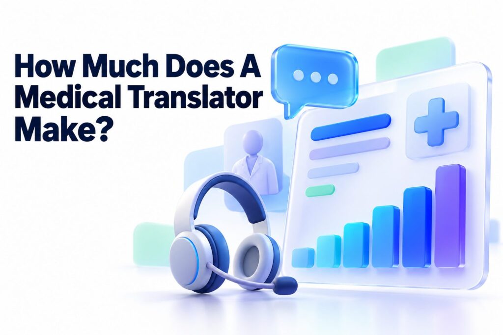Person using an AI voice translator app to speak and view translated text